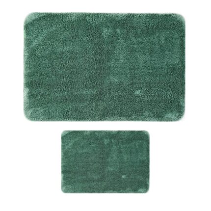 Covor baie microfibra Verde 2 piese 90cm*60 si 45*60