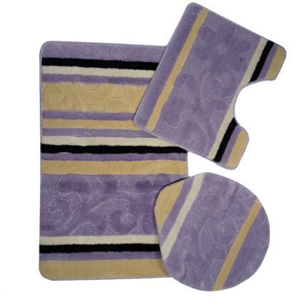 Set covorase baie ,mov liliachiu , trei piese