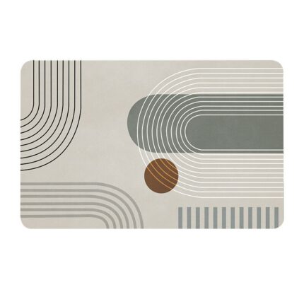 Covoras baie antiderapant, Diatomit, 40 x 60 cm, Multicolor