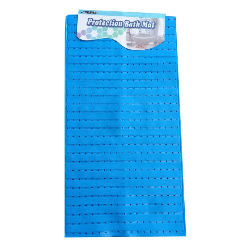 Covor baie Antiaderent cu Ventuze, Plastic, Albastru, 36x68 cm