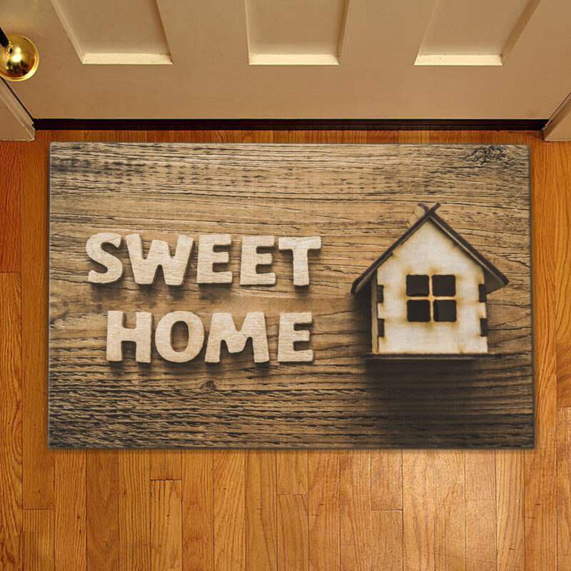 Covor intrare Sweet Home Oyo Home, 58x38 cm, 100% poliester