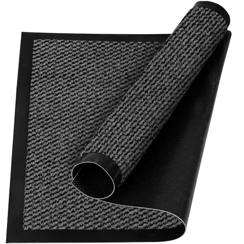 Covoras intrare absorbant antimurdarie Clin, antiderapant, 80x120 cm, Gri