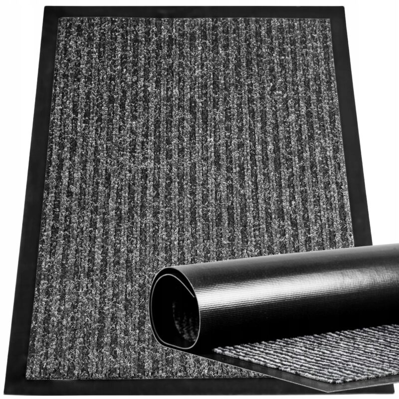 Covoras intrare absorbant antimurdarie Entree Krystynka, antiderapant, 40x60 cm, Gri