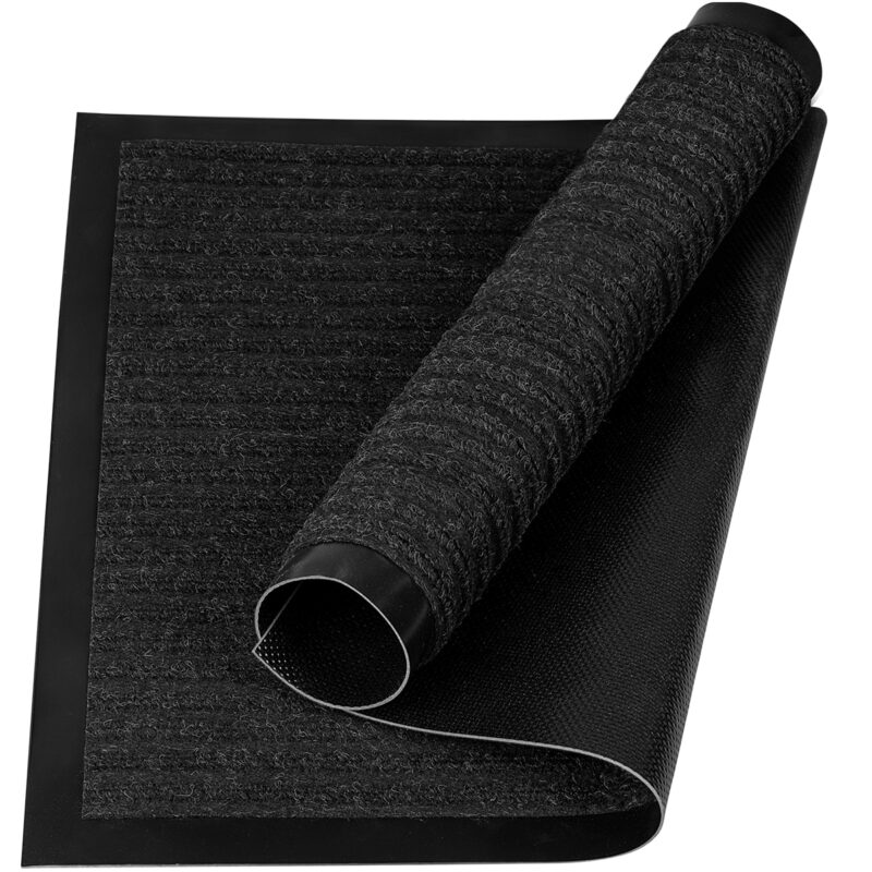 Covoras intrare absorbant antimurdarie Entree, antiderapant, 80x120 cm, Negru