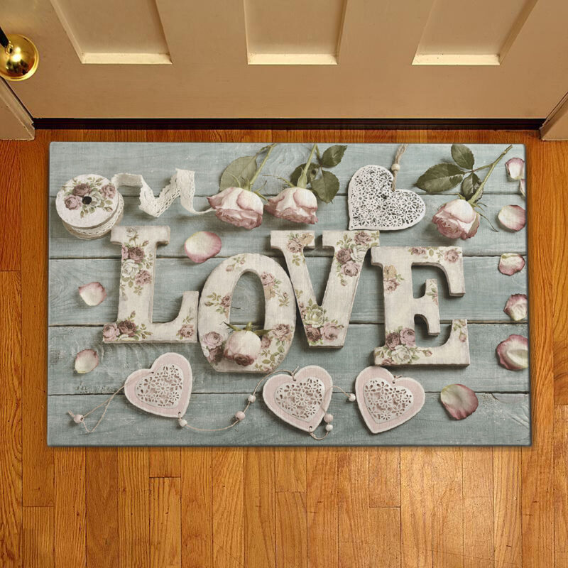 Covor intrare Shabby Chic Oyo Home, 58x38 cm, 100% poliester