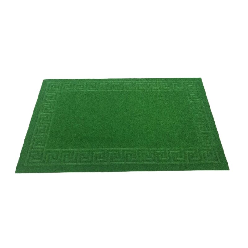 Covoras intrare antiderapant - Decor Greek Border uni, 45x75 cm, 100% pvc, verde