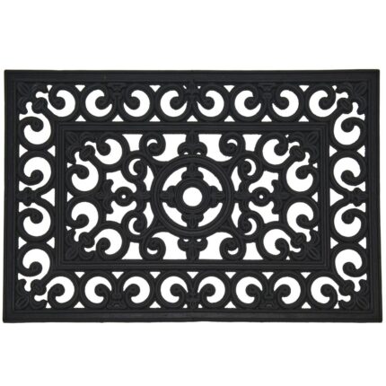 Covoras, H&S Decoration, Dreptunghi, Vintage, 1 x 60 x 40cm, Cauciuc, Negru