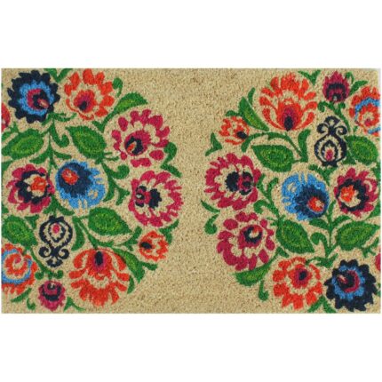 Stergator Flower Power Unic Spot, 40x60 cm, fibre de cocos, baza PVC, design flori