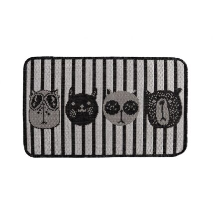 Covoras Intrare Antiderapant, Home Vista, Flex 19637, Gri / Negru, 50x80 cm