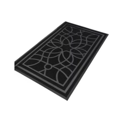 Covor de intrare, impermeabil, antiderapant, 125 x 90, negru