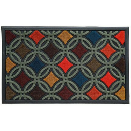 Covoras de intrare din cauciuc, tip pres,multicolor rezistent la stergere, 45x75 cm