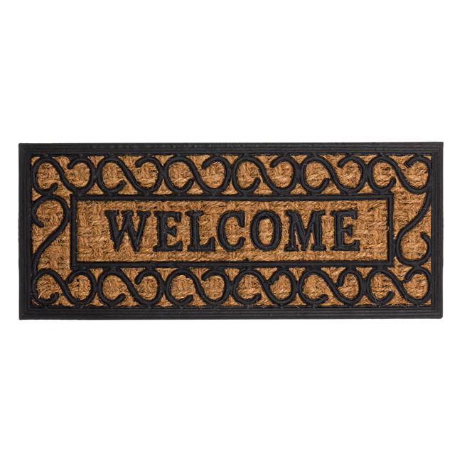 Covoras Usa pentru Treapta Maro Negru Welcome 60x25cm