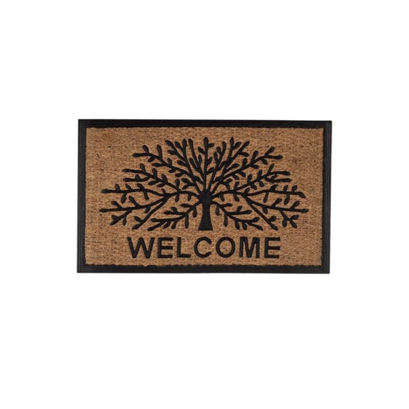 Covoras pentru usa, maro/negru, 75x45cm