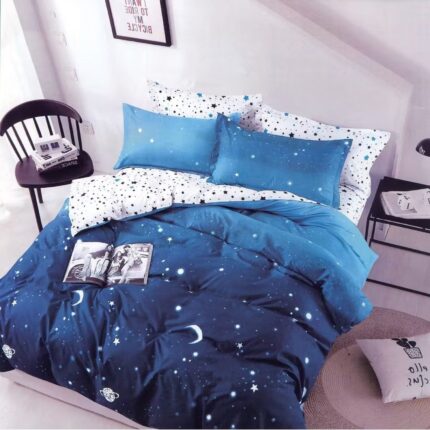 Lenjerie de pat pentru 2 persoane Hotel Supplier, cearsaf pilota 230x200 cm, cearsaf pat 230x200 cm, doua fete de perna 50x70 cm, microfibra, 4 piese, G23
