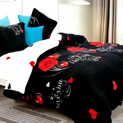 Lenjerie de pat pufoasa Cocolino, pentru pat dublu, 4 piese, Pucioasa, COM-CO70