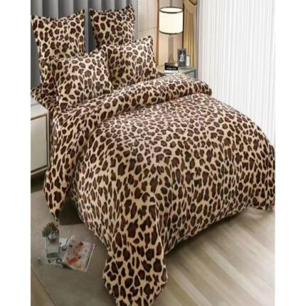 Set Lenjerie Pufoasa Cocolino cu 2 Fete, 6 Piese, Leopard, LCY6-03