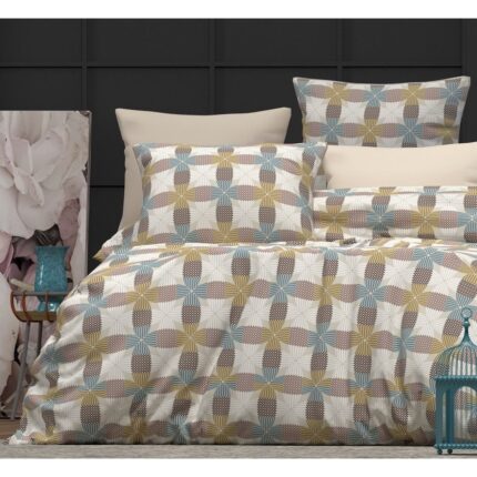 Set lenjerii de pat Mayhome Geometric, bumbac/poliester, multicolor, 50x70cm