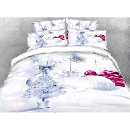Lenjerie Craciun de pat dublu, Family Design, 6 piese, bumbac finet, LFC9, 230x250cm