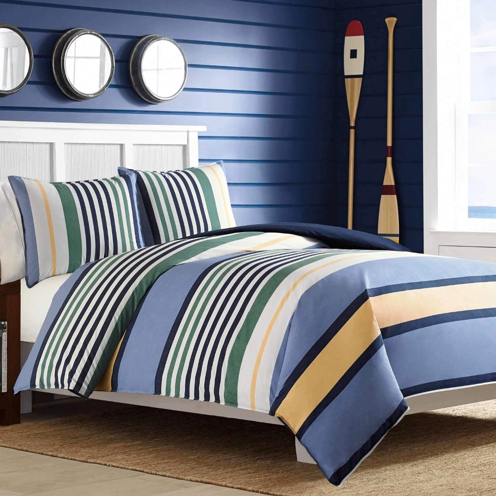 res_ec8b3e509e78cf56d939606e2d9514e3 Set lenjerie de pat Nautica Dover, pat dublu, 4 piese, 100% bumbac, 240 x 260 cm, 200 x 220 cm, 2 x 50 x 70 cm