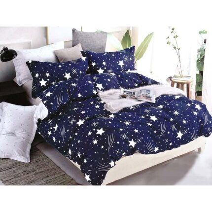 Set Lenjerie de pat 6 piese din Finet Gros, Bumbac, Multicolor, 245 x 250 cm