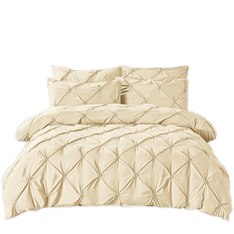 res_e13e396300ab881ee668302669412603 Lenjerie de pat dublu, Jojo Home, Uni, Model Pliuri Brodate, 6 piese, Finet, 230x250cm, Bej