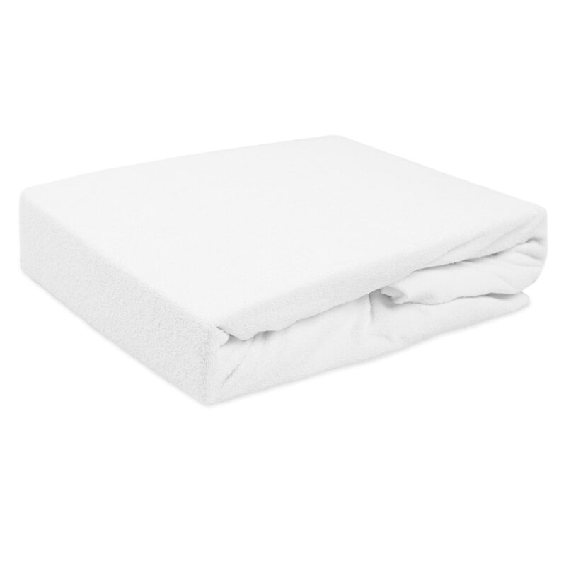 Cearceaf Pat cu Elastic 160X200, Bumbac Jersey, Alb