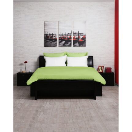 Lenjerie pentru 2 persoane Nature Green Future, 100% bambus, 6 piese, 200x220 cm, verde