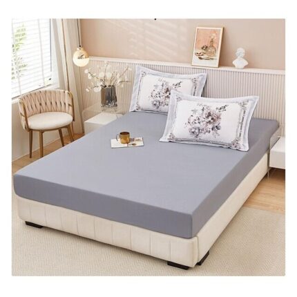 Husa finet uni cu doua fete perne, 160x200, gri