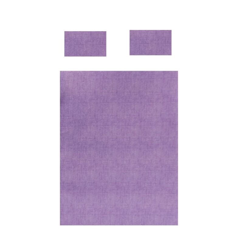 Set pat 3 piese, Cearceaf de pat cu elastic 180 x 200, cm si doua fete de perna 50 x 70 cm, Policoton
