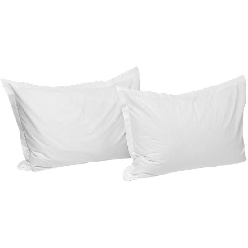 Set doua huse de perna, 50X70cm, alb, din colectia "Monocrom" din bumbac ranforce, by Liz Line - SPR50/702
