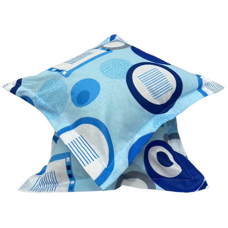 Set doua huse de perna, culoare albastru, din colectia "Geometric by Liz Line", 40X40cm din bumbac 100% - SP40/40225