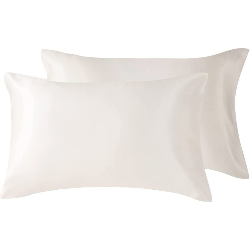 Set fata de perna, 2 bucati, Casa de Bumbac, satin, pentru ten si par, 50 x 70, ivoire