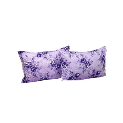Set doua fete de perna Mov Floral, 50X70 cm, din bumbac 100 Neted