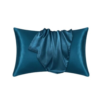 Fata de Perna din Satin, Albastru Paris, 51x76 cm, cu Aspect de Lux, Durabila, Anti-Statica, Anti-Pilling, Permeabila la Aer