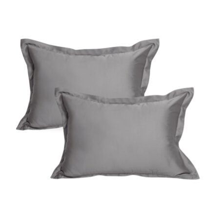 Set 2 fete de perna Kotonia Home Damasc Saten DeLux - 100% bumbac, 50x70 cm, Gri taupe
