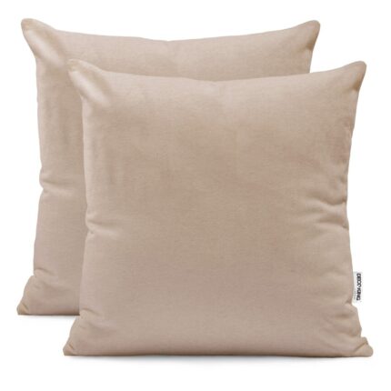 Set 2 fete de perna 40x40 cm bumbac ranforce cappuccino