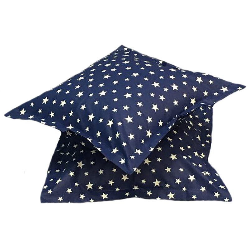 Set doua huse de perna, 40X40cm, bleumarin/alb, din colectia "Stelute" din bumbac ranforce, by Liz Line - SPR40/4019
