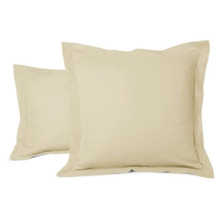 Set 2 fete de perna 70x70 cm bumbac ranforce bej