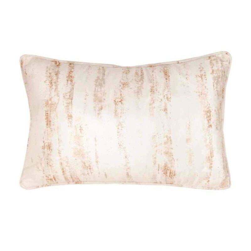 Fata de perna Andrean, Chic Home, Catifea, 30 x 50 cm, Alb/Auriu