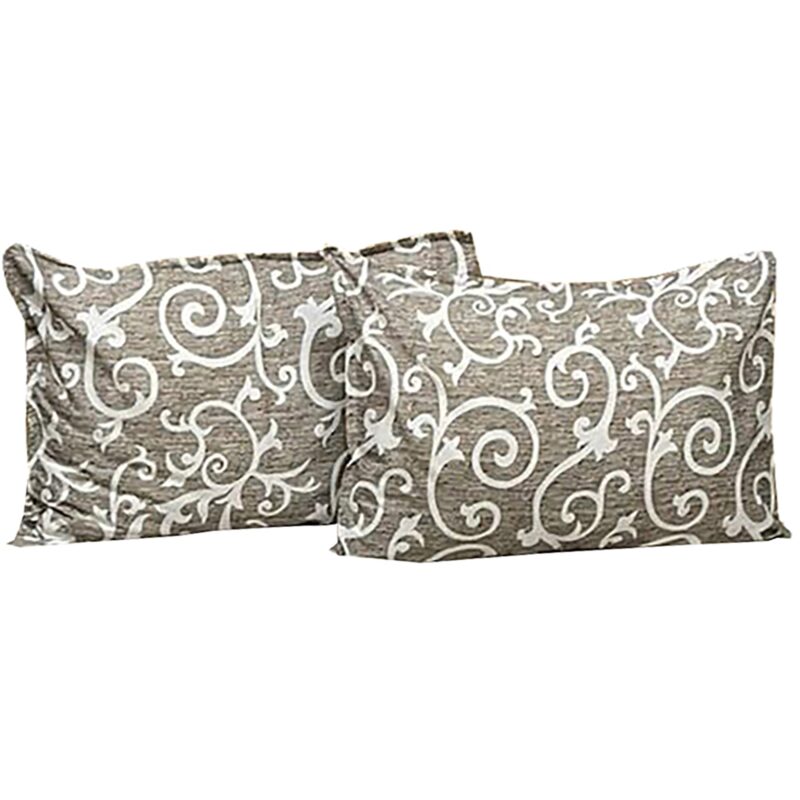 Set doua huse de perna, culoare maro/alb, 50X70cm din colectia "Arabesque" din bumbac 100%, by Liz Line - SP50/70200
