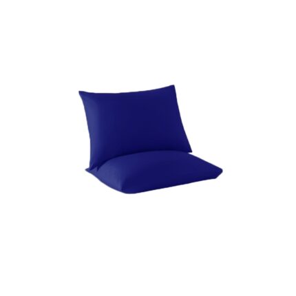 Set 2 huse pentru perna, bumbac natural 100% de culoare bleumarin, albastru marin uni, cu dimensiunea 40/40