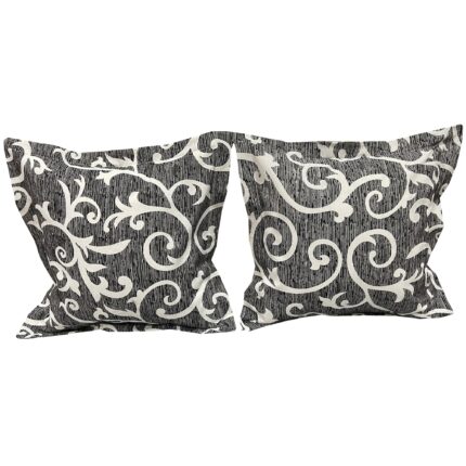 Set doua huse de perna, culoare negru/alb 60X60cm din colectia "Arabesque" din bumbac 100%, by Liz Line - SP60/60201