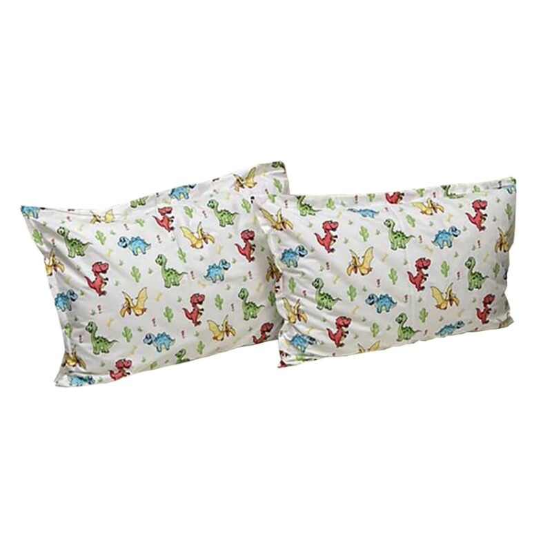 Set doua huse de perna, pentru copii, 50X70cm, multicolor, din colectia "Mini dinozauri" din bumbac ranforce, by Liz Line - SPR50/70215