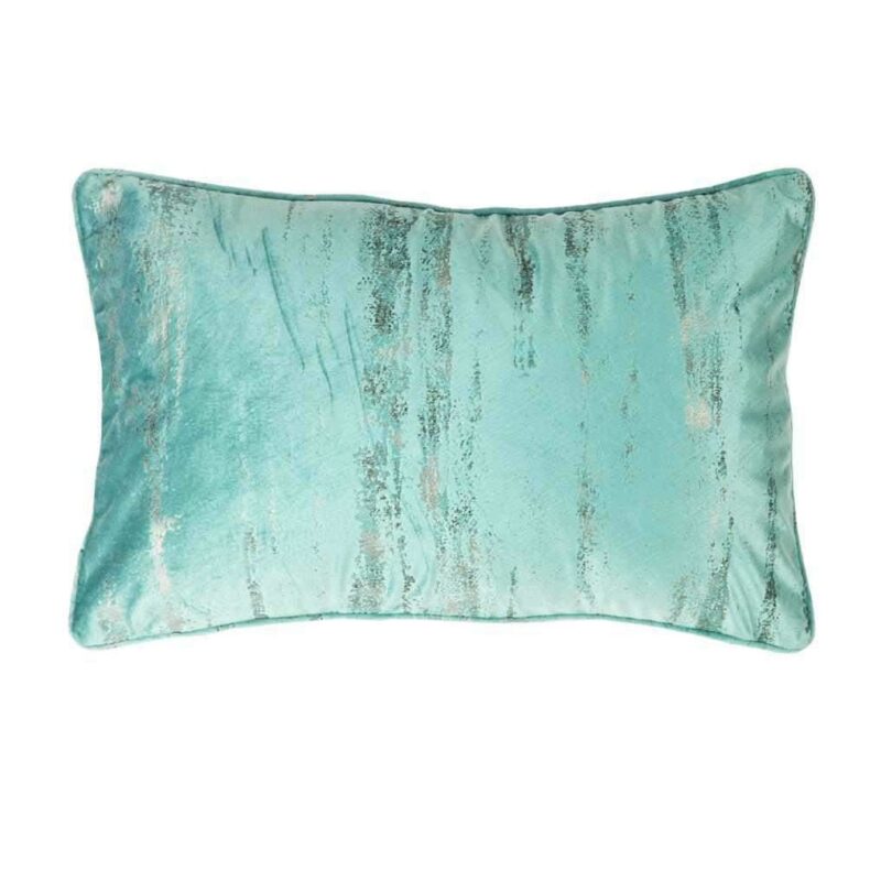 Fata de perna Andrean, Chic Home, Catifea, 30 x 50 cm, Turcoaz/Auriu