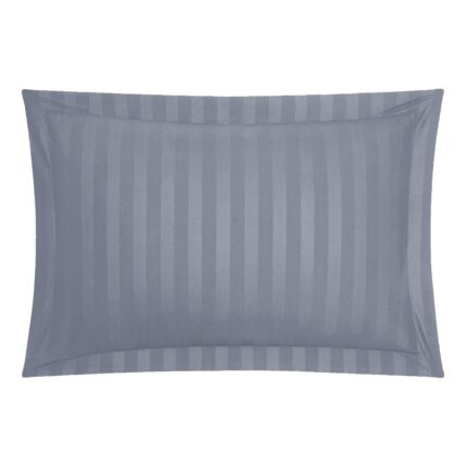 Fata de perna Damasc Bumbac 100% dunga 1 cm, 50 x 70 cm, Pucioasa, Gri Antracit