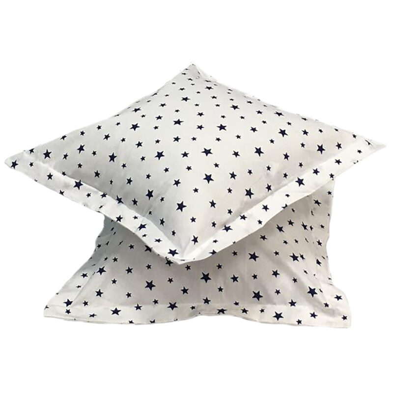 Set doua huse de perna, 70X70cm, alb/bleumarin, din colectia "Stelute" din bumbac ranforce, by Liz Line - SPR70/7013