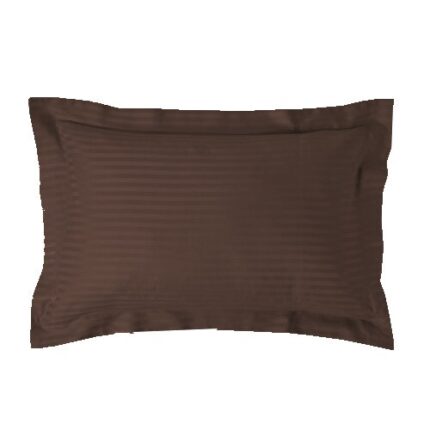 Fata de perna Damasc policoton dunga 1 cm, 50 x 70 cm, Pucioasa, Maro