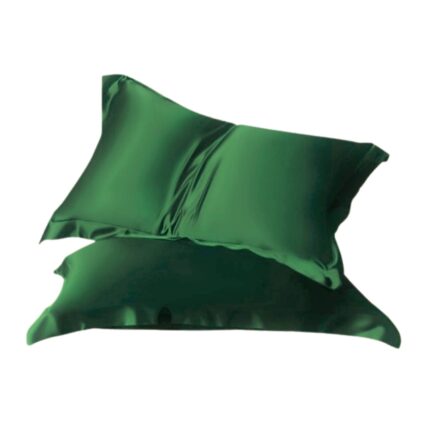 Set 2 fete de perna Kotonia Home Damasc Saten DeLux - 100% bumbac, 50x70 cm, Verde smarald