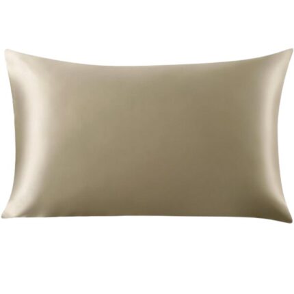 Fata de perna, ZIMASILK, din matase pura, moale si neteda, de grad 6A, 600 de fire, delicata cu piele si parul, 40 x 80 cm, Bej platina