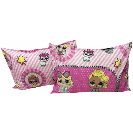 Set doua huse de perna roz 50X70cm din colectia "LOL" din bumbac 100%, by Liz Line - SP50/70132